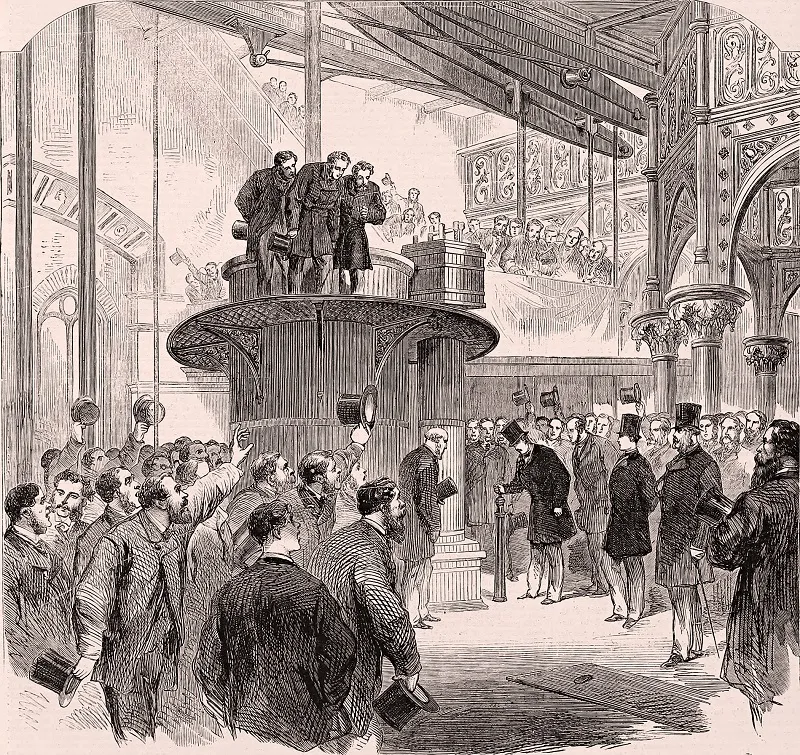Prince of Wales opening the Metropolitan Main Drainage works at Crossness, Illustrated London News, 1865